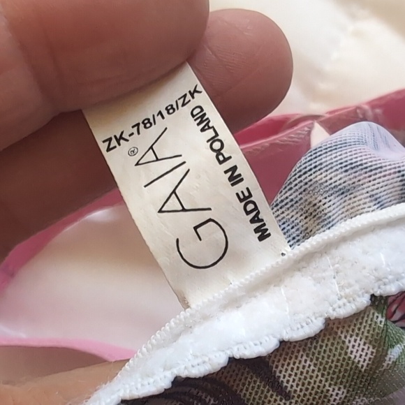 Gaia Women's Semi Soft 767 Floral Embroidered Petra Bra Size 32I - Picture 3 of 17